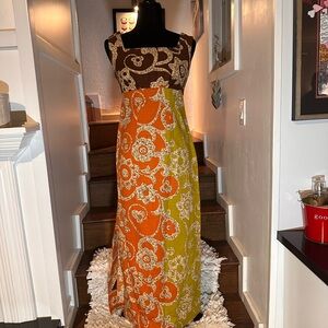 Vintage Waltah Clark’s Hawaiian Maxi Sleeveless Dress